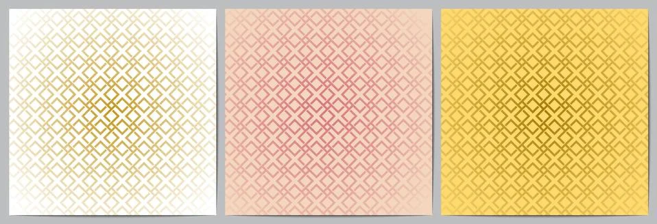 Set of abstract geometric pattern modern background with striped square shape Stock Illustration