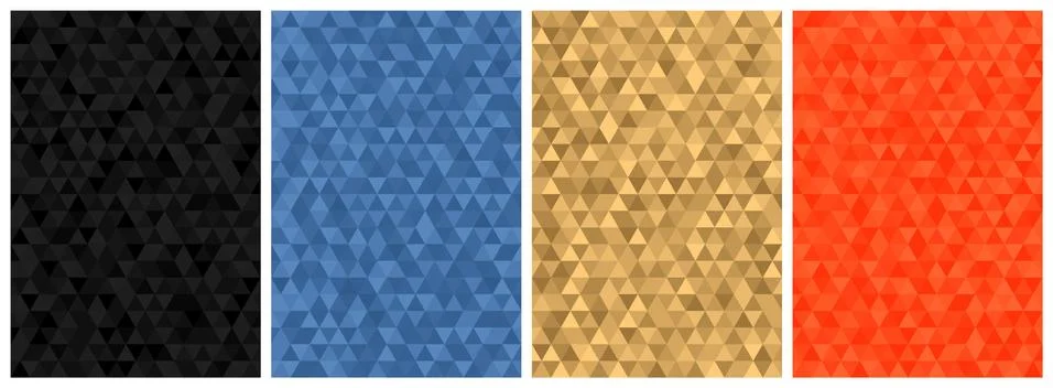 Set of Abstract Geometric Patterns イラスト素材