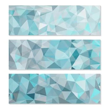 Set of Abstract Geometric Polygonal Backgrounds Illustrazione stock