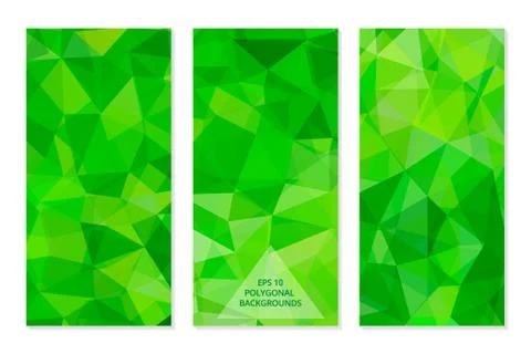 Set of Abstract Geometric Polygonal Backgrounds Illustrazione stock