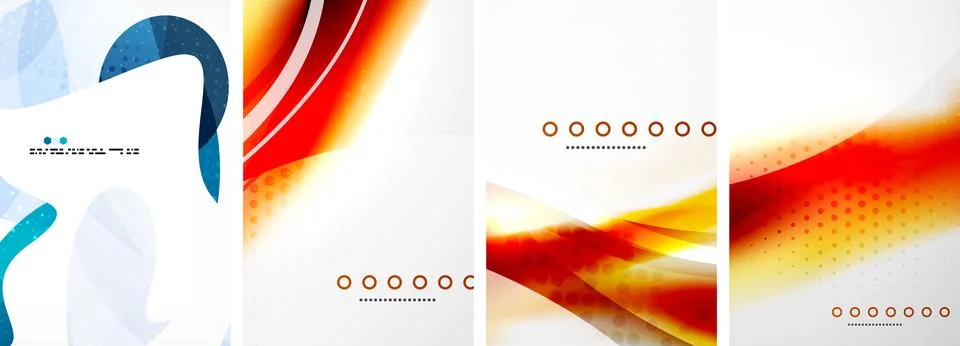 Set of abstract geometric shape posters. Vector illustration For Wallpaper Stock Illustration