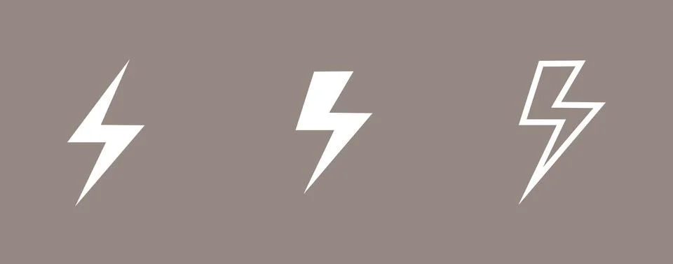 A set of abstract geometric shapes in the shape of a lightning bolt. Stock Illustration
