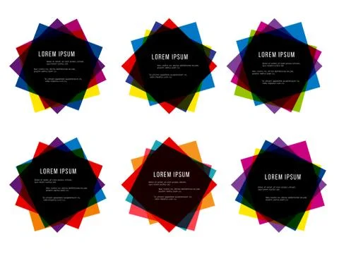 Set of abstract geometric vector shapes Stock Illustration
