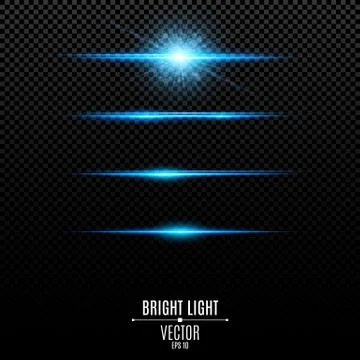 Set. Abstract glare and flashes isolated on a transparent background. Bright Illustration