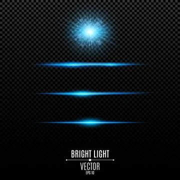 Set. Abstract glare and flashes isolated on a transparent background. Bright Иллюстрация