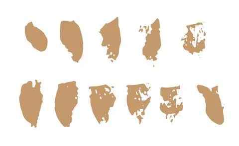 Set of abstract grunge design elements spots vector illustration 스톡 일러스트