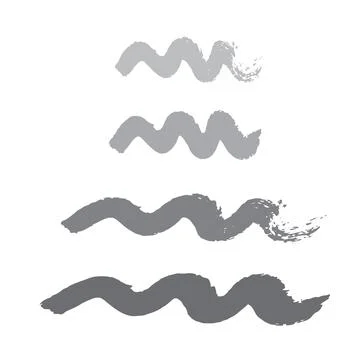 Set of abstract grunge design elements lines vector illustration Stock Illustration