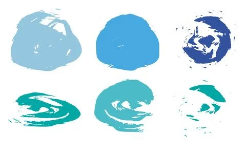 Set of abstract grunge design elements colored illustration Stock Illustration