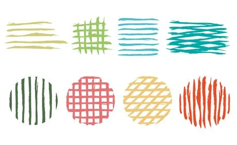 Set of abstract grunge design elements colored vector Illustrazione stock