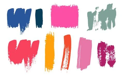 Set of abstract grunge design elements colorful vector illustration Stock Illustration