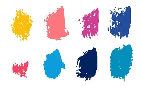 Set of abstract grunge design elements colorful illustration Stock Illustration