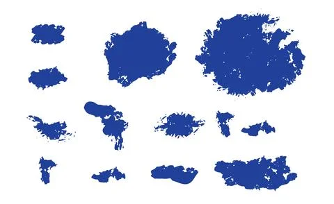 Set of abstract grunge elements spots vector illustration Stock Illustration