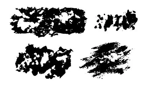 Set of abstract grunge spots and splatters vector illustration 스톡 일러스트