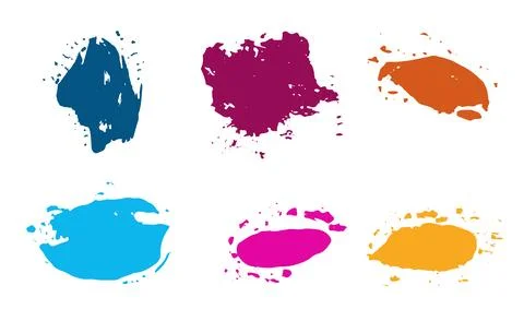 Set of abstract grunge spots with bumps vector illustration Stock Illustration