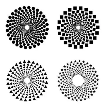 Set of Abstract Halftone Backgrounds. Vector illustration Stock-Illustration