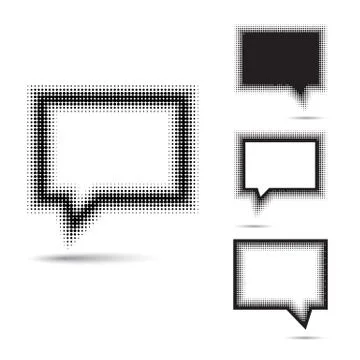 Set of abstract halftone design elements Stock Illustration