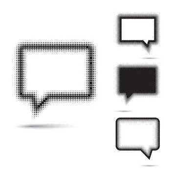 Set of abstract halftone design elements. Stock Illustration