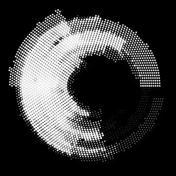 Set of Abstract Halftone Design Elements, vector illustration, logo Illustrazione stock