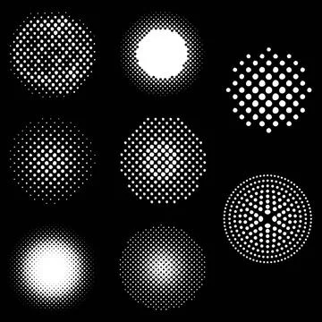 Set of Abstract Halftone Design Elements Set of Abstract Halftone Design E... Stock Photos