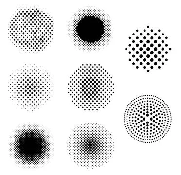 Set of Abstract Halftone Set of Abstract Halftone Design Elements, vector... Stock Photos