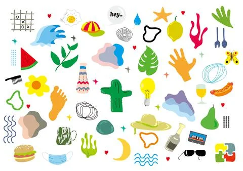 Set of abstract holiday summer vector Stock Illustration