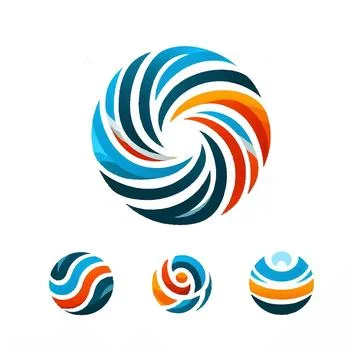 Set of abstract icons, logos, vector, isolated on white background Stock-Illustration