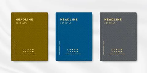 Set of abstract japanese pattern book cover template background design Stock Illustration