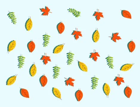 Set of abstract leaves. Vector design elements Stock-Illustration