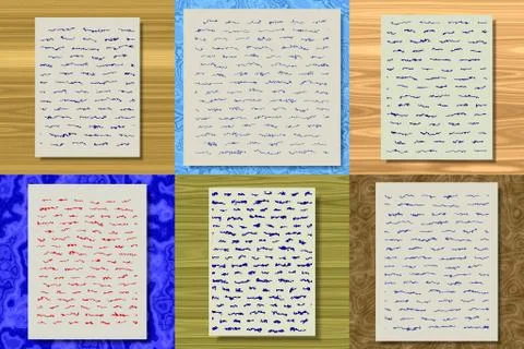 Set of abstract letter generated textures Stock Illustration