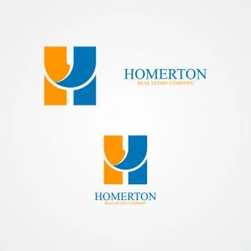 Set of abstract letter H logo Stock Illustration