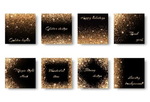 Set of abstract lighting effects Stock Illustration