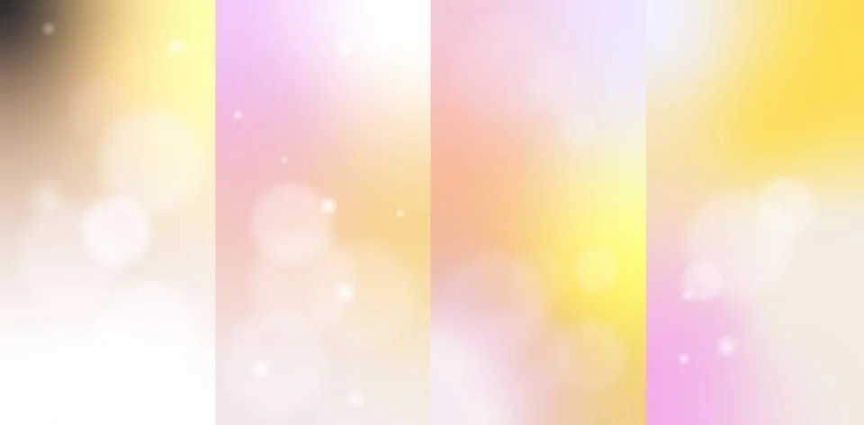 Set of abstract liquid backgrounds. Blurred fluid template collection. Illustrazione stock