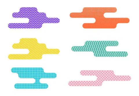 Set of abstract liquid design elements - Vector illustration 库存插图