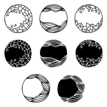 Set of abstract logo elements. Stock Illustration
