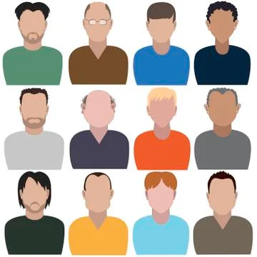 Set of abstract men. Stock Illustration