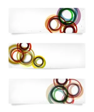 Set of abstract modern banners Stock Illustration