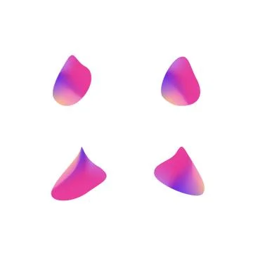 Set of abstract modern graphic elements. Gradient bright shapes in the form of 스톡 일러스트