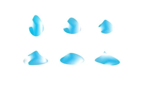 Set of abstract modern graphic elements. Gradient bright shapes in the form of Stock Illustration