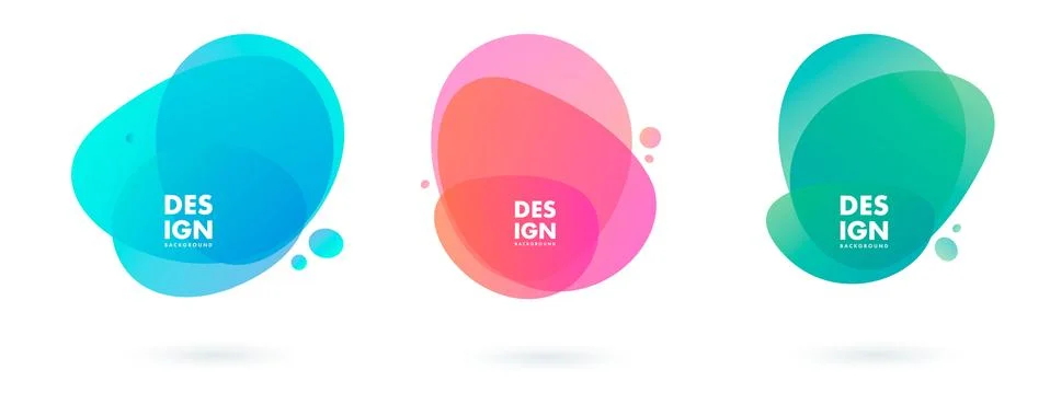 Set of abstract modern graphic elements. Dynamical colored forms and line Illustrazione stock