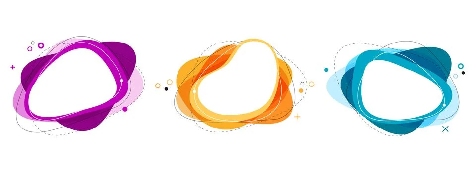 Set of abstract modern graphic elements. Gradient abstract banners flowing Illustrazione stock