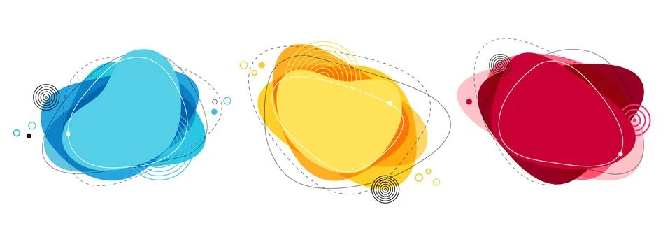 Set of abstract modern graphic elements. Gradient abstract banners flowing Illustrazione stock