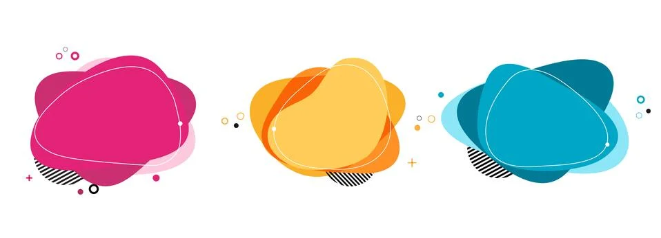 Set of abstract modern graphic elements. Gradient abstract banners flowing Illustrazione stock