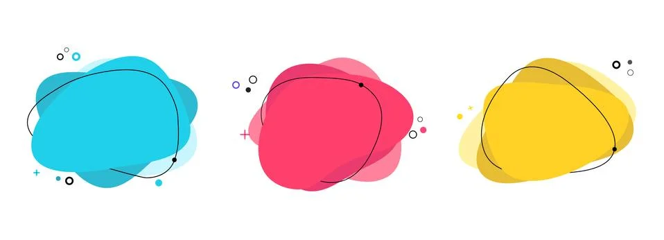 Set of abstract modern graphic elements. Gradient abstract banners flowing Illustrazione stock