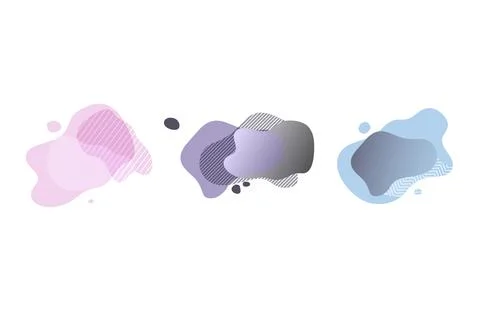 Set of abstract modern graphic elements. Dynamical colored forms and line. Stock Illustration