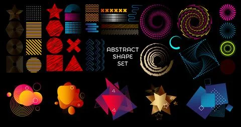 Set of Abstract Modern Graphic Elements. Abstract template set. Stock Illustration