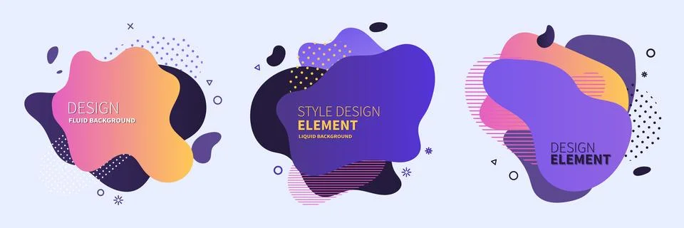 Set of abstract modern graphic elements Stock Illustration