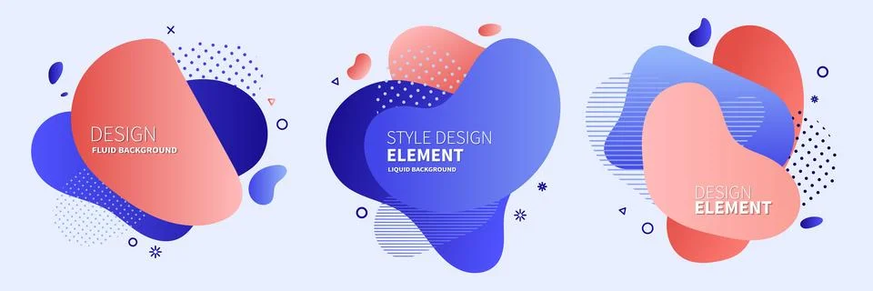 Set of abstract modern graphic elements Stock Illustration