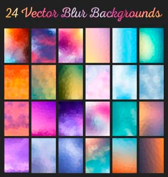 Set Abstract Modern Poligonal Background Free Stock Illustration