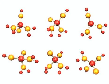 Set of abstract molecular structure Illustrazione stock