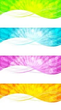 Set of abstract multi colored banners (eps 10) Set of abstract multi color... Foto stock